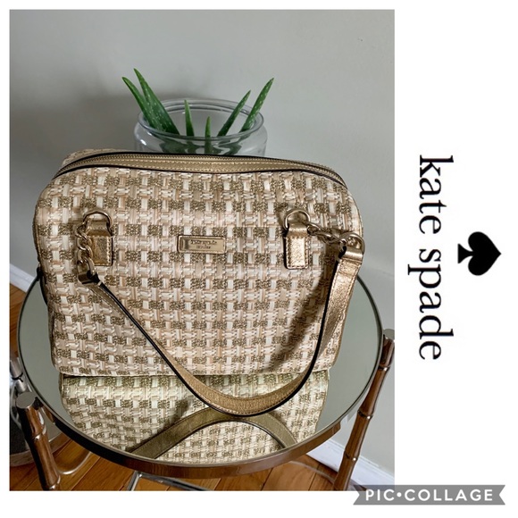 kate spade Handbags - kate spade Straw Purse fremantle camden bag gold